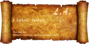 Liptai Antal névjegykártya